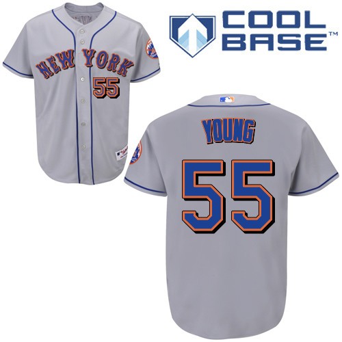 Classic Design New York Mets 55 Chris Young Grey Cool Base MLB Jersey Baseball MLB Jerseys